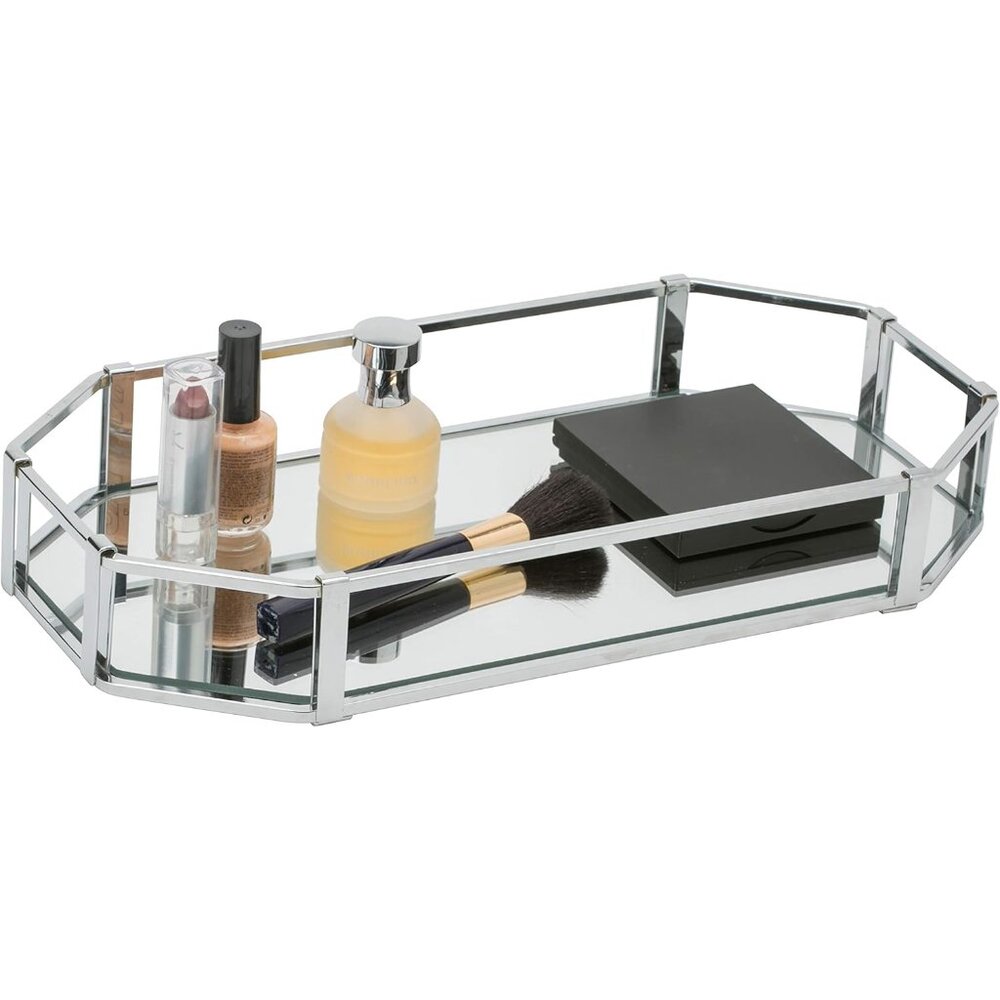 Octangular Design Mirror Vanity Tray - Picture 3 of 4